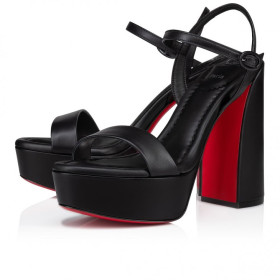 Christian Louboutin Movida Jane Sandal 130mm Sandals Nappa Leather Black