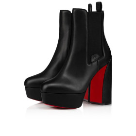 Christian Louboutin Movidastic 130 Mm Low Boots Calf Leather Black