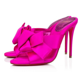 Christian Louboutin Mules Matricia 100 mm Holly Pink/lin Holly Pink Satin