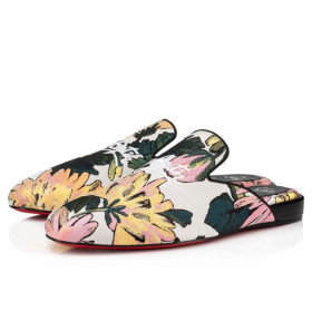 Christian Louboutin Navy Coolito Multi/black Fabric Sandal
