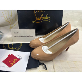 Christian Louboutin New Simple Pumps 85mm Patent Leather Nude