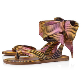 Christian Louboutin Nilo Du D&Atilde;&copy;Sert Mules Aftersun Printed Crepe Satin Multicolor