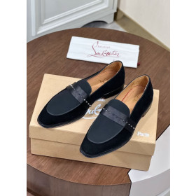 Christian Louboutin Nit Night Loafers Veau Velours Black