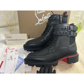 Christian Louboutin Our Fight Boots Calf Leather Mesh Black
