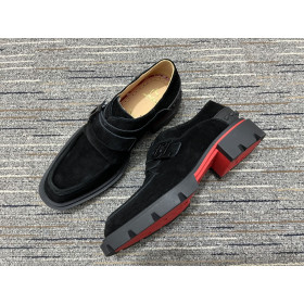 Christian Louboutin Our Georges Derby Shoes Suede Black