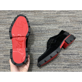 Christian Louboutin Our Georges Derby Shoes Suede Black