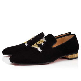 Christian Louboutin Oxford Colonnaki Cruise Black Suede Leather