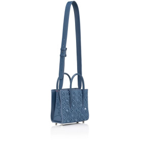 Christian Louboutin Paloma Mini Tote Bag Denim Blue Fabric