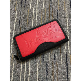 Christian Louboutin Panettone Wallet Calf Leather Red