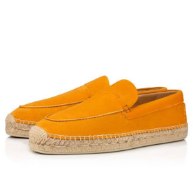 Christian Louboutin Paquepapa Yellow Epice Suede Leather Espadrille