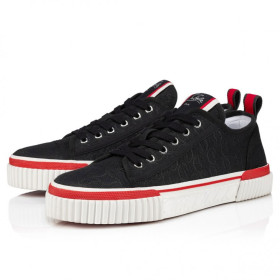 Christian Louboutin Pedro Junior Sneakers Jacquard monogram CL Black