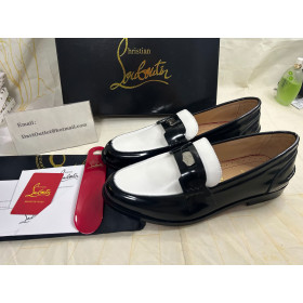 Christian Louboutin Penny Loafers Abrasivato Calf Leather Black