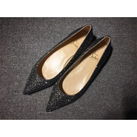 Christian Louboutin Pigalle Ballet Flats Strass Embellished Black