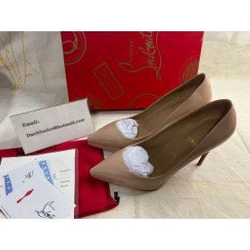 Christian Louboutin Pigalle Plato Pumps 100mm Patent Leather Nude