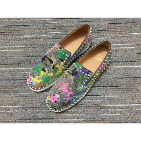 Christian Louboutin Pik Boat Spikes Women Slip-on Flat Multicolor