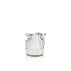 Christian Louboutin Pilouta Jane Spikes Ballerinas Specchio Leather Silver