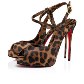Christian Louboutin Platforms Jenlove 120 mm Brown/lin Brown Calf