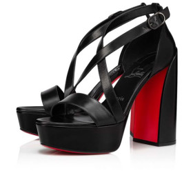 Christian Louboutin Platforms Movida 130 mm Black/lin Black Kid