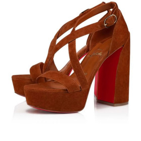 Christian Louboutin Platforms Movida 130 mm Foxy/lin Foxy Suede Calfskin