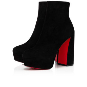 Christian Louboutin Platforms Movida Booty 130 mm Black Suede Calfskin