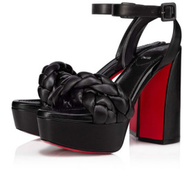 Christian Louboutin Platforms Movide Brio 130 mm Black/lin Black Nappa