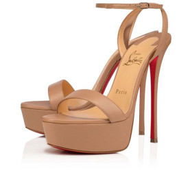 Christian Louboutin Platforms Queen Alta 150 mm Nude Nappa leather