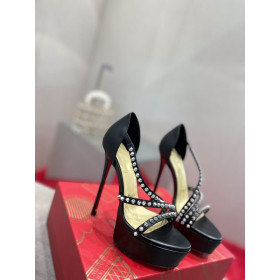 Christian Louboutin Platforms So Spike Alta 150 mm Black Leather