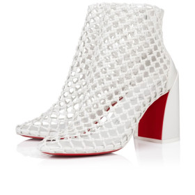 Christian Louboutin Porlibooty 85 Mm Low Boots Nappa Leather Bianco