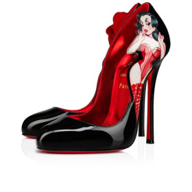 Christian Louboutin Pump Pinupina 130mm Black-multi/lin Psy Loubi Patent