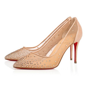 Christian Louboutin Pumps Follies Strass 85mm Version Light Silk Net