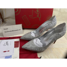 Christian Louboutin Pumps Hot Chick 100 mm Silver/lin Silver Calf