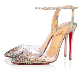 Christian Louboutin Pumps Spikaqueen 100mm Mix California/ab Pvc