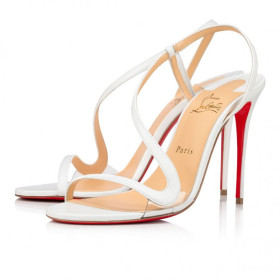 Christian Louboutin Rosalie 100 Mm Sandals Leather And Pvc Bianco