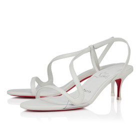 Christian Louboutin Rosalie 55 Mm Sandals Kid Leather Bianco