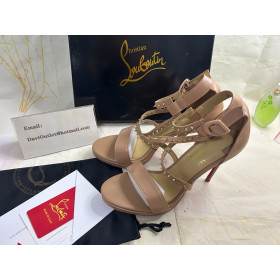 Christian Louboutin Sandal Choca Lux 100 mm Nude/pink Bronze Leather