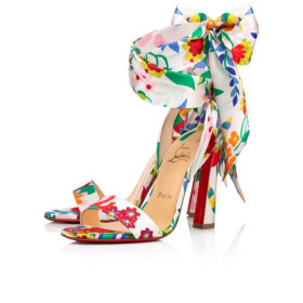 Christian Louboutin Sandal Crosse Du Desert 100 mm Multi Crepe satin