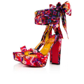 Christian Louboutin Sandal Crosse Du Desert 130 mm Multi/lin Yellow