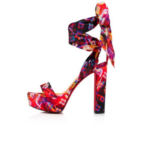 Christian Louboutin Sandal Crosse Du Desert 130 mm Multi/lin Yellow