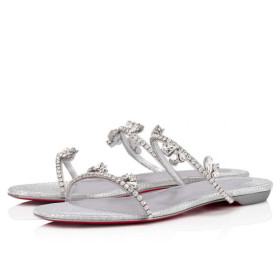 Christian Louboutin Sandal Just Queenie Silver/cry/lin Silver PVC