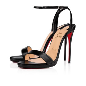 Christian Louboutin Sandal Loubi Queen 100 mm Black Nappa