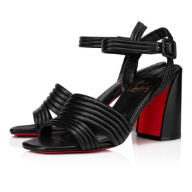 Christian Louboutin Sandal Manola 85 mm Black/lin Black Nappa