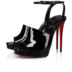 Christian Louboutin Sandal Miradona 120 mm Black/lin Black Patent Calf