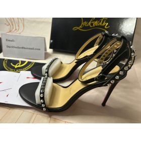 Christian Louboutin Sandal So Me 100 Black/silver Leather