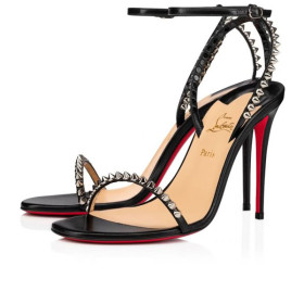 Christian Louboutin Sandal So Me 100 Black/silver Leather