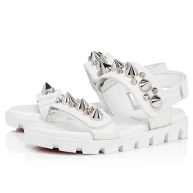 Christian Louboutin Sandal Spikita Cool Bianco Nappa