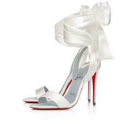 Christian Louboutin Sandale Du D&Atilde;&copy;Sert 100 Mm Sandals Crepe Satin Off White