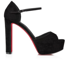 Christian Louboutin Sandaloo 130 Mm Sandals Veau Velours Black