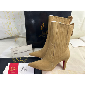Christian Louboutin Santigag 85 Mm Low Boots Veau Velours Lionne