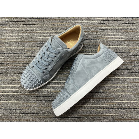 Christian Louboutin Seavaste 2 Orla Falt Low-top Sneakers Suede Leather Gray