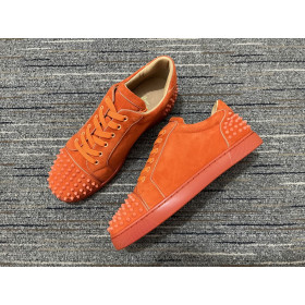 Christian Louboutin Seavaste 2 Orlato Flat Low-top Sneakers Suede Orange